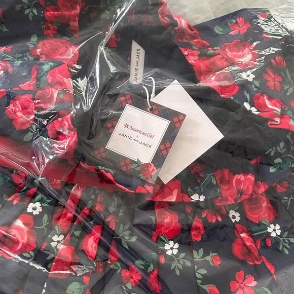 Janie and Jack X American girl doll red roses dress - Picture 7 of 12